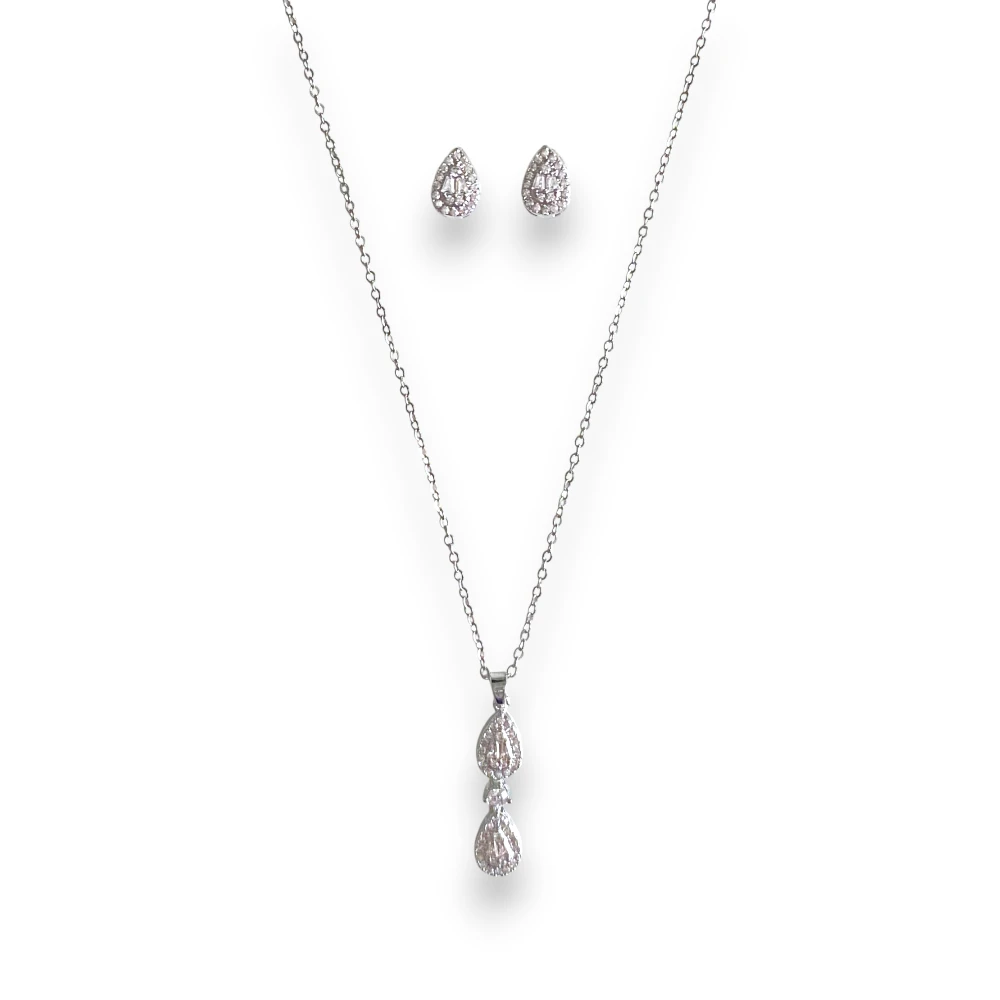 Damla Model Kolye-Küpe Set